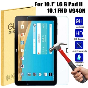 2Pcs For LG G Pad 2 10.1 FHD V940N Tempered Glass Guard Flim Screen Protector - Picture 1 of 12