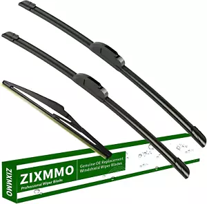 24"+20" Windshield Wiper Blades with 11" Rear Wiper Blades Set Replacement for 2 - Picture 1 of 12