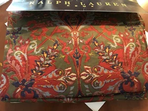 New Ralph Lauren Anne Marie Cotton Sateen DAMASK RED Twin Fitted Sheet - Picture 1 of 3