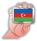 Azerbaijan World Flag Hand Car Bumper Sticker Decal