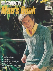 Patons Man's Book 1982 Knitting Pattern Booklet 218 - Picture 1 of 5