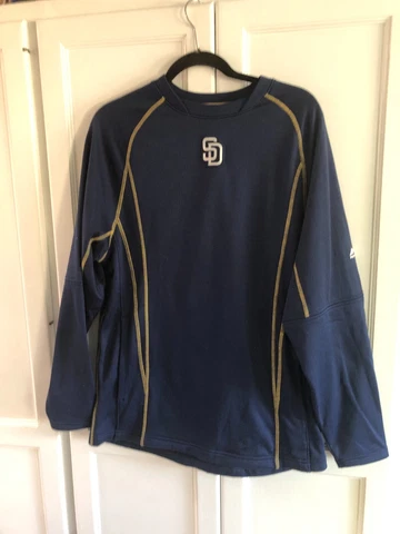 Vintage Majestic MLB San Diego Padres Long Sleeve Warmup Jersey Size Small Cover