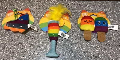 Lot of 3 Quirky Kitty Cat Toy Ice Cream Rainbow Inline Skate Roller Mimosa B6* - Image 1 of 4