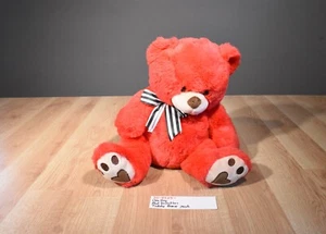 Oso de peluche Dan Dee rojo San Valentín peluche con corazones marrones en las patas (310-4264-1) - Imagen 1 de 6