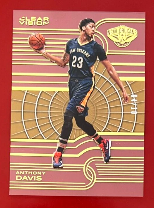 2015-16 Clear Vision GOLD 04/10 Anthony Davis Pelicans Lakers ACETATE