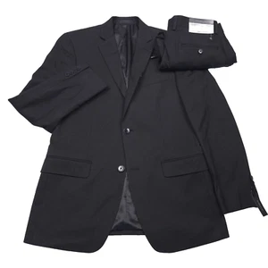 $395 Marc New York by Andrew Marc Casselman Solid Black Suit Mens Size 38R X 31 - Picture 1 of 17