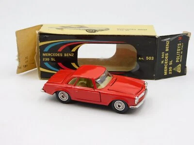 Politoys M Mercedes 230 SL rossa 1a serie vintage die cast 1/43 model car #503 - Immagine 1 di 4