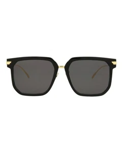 Bottega Veneta Womens Square/Rectangle Black Gold Grey Fashion Designer Eyewear - Picture 1 of 4