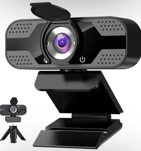 Full HD Webcam with Built-in Microphone and Rotatable Tripod - Afbeelding 1 van 1