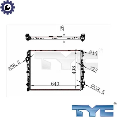 RADIATOR ENGINE COOLING 721-0022 FOR MERCEDES-BENZ VITO/Mixto/Van/Tourer CLS - Image 1 of 4