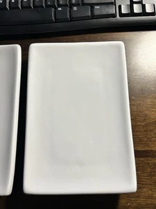 Set of Two Ceramic White Sushi Plates - Picture 1 of 3