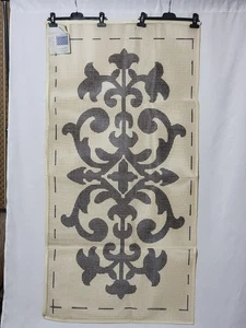 LARGE LATCH HOOK RUG  OR WALL HANGING 2 COLOR CANVAS W/INST & YARN REQ. 59"x 30" - Picture 1 of 5
