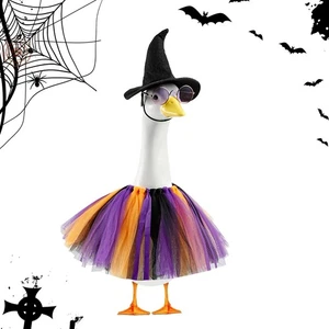 Halloween Witch Goose Outfit for Lawn Decor, 17/23 Inch Porch Goose Costume C... - Picture 1 of 7