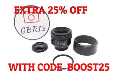 Yongnuo 50mm Prime Lens F/1.8 AF-S for Nikon F-Mount Cameras, V. Good Condition - Image 1 of 4