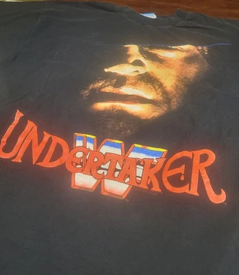 Camisa WWF Vintage 1993 The Undertaker Face Stare RIP Tombstone WWF Logo Talla XL Foto 1 de 4