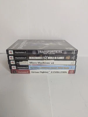PS2 Lot of 5 games CIB Shrek, Transformers, Virtua Fighter 4, Mercenaries 2 Etc. - Image 1 of 4