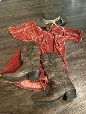 Mini Vestido Free People Ivy Terciopelo Vaquera Fluido Boho Western Rosa S Gran Tamaño  Foto 1 de 4