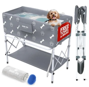 Dog Bath Tub – Free Brush & Towel – Foldable, Portable & Lightweight Washing ... - Picture 1 of 8