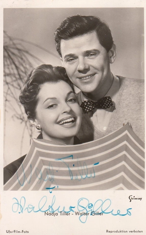 Nadja Tiller+ & Walter Giller+ - original signierte UFA Karte FK 3306 - Bild 1 von 1