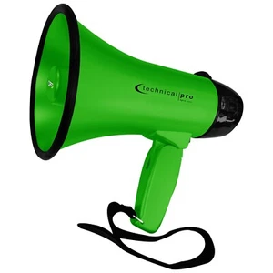 Megaphone Bullhorn Green 20W 300M Range Portable Voice & Siren Modes - Picture 1 of 10