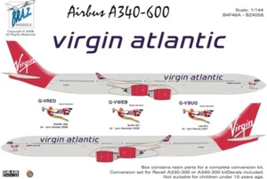 Airbus A340-600 Conversion set for Revell A330/A340 Zvezda A330with Virgin decal - Foto 1 di 10