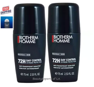 2 PACK Biotherm HOMME Day Control 72H Deodorant Roll-On Antiperspirant 75ml - Picture 1 of 6