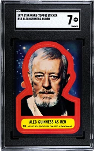 1977 STAR WARS TOPPS STICKER #13 ALEC GUINNESS AS BEN SGC 7 3845475 - Picture 1 of 2