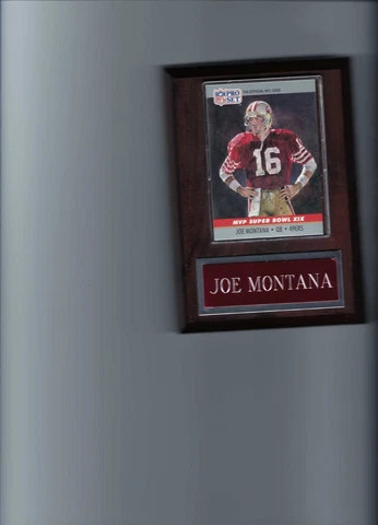 JOE MONTANA PLAQUE SAN FRANCISCO FORTY NINERS 49ers FOOTBALL NFL   C3 Cover