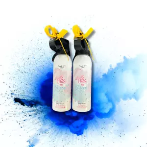 2x Gender Reveal Babyparty Spray Blaster Junge Party Pulver Farbe Blau - Bild 1 von 1