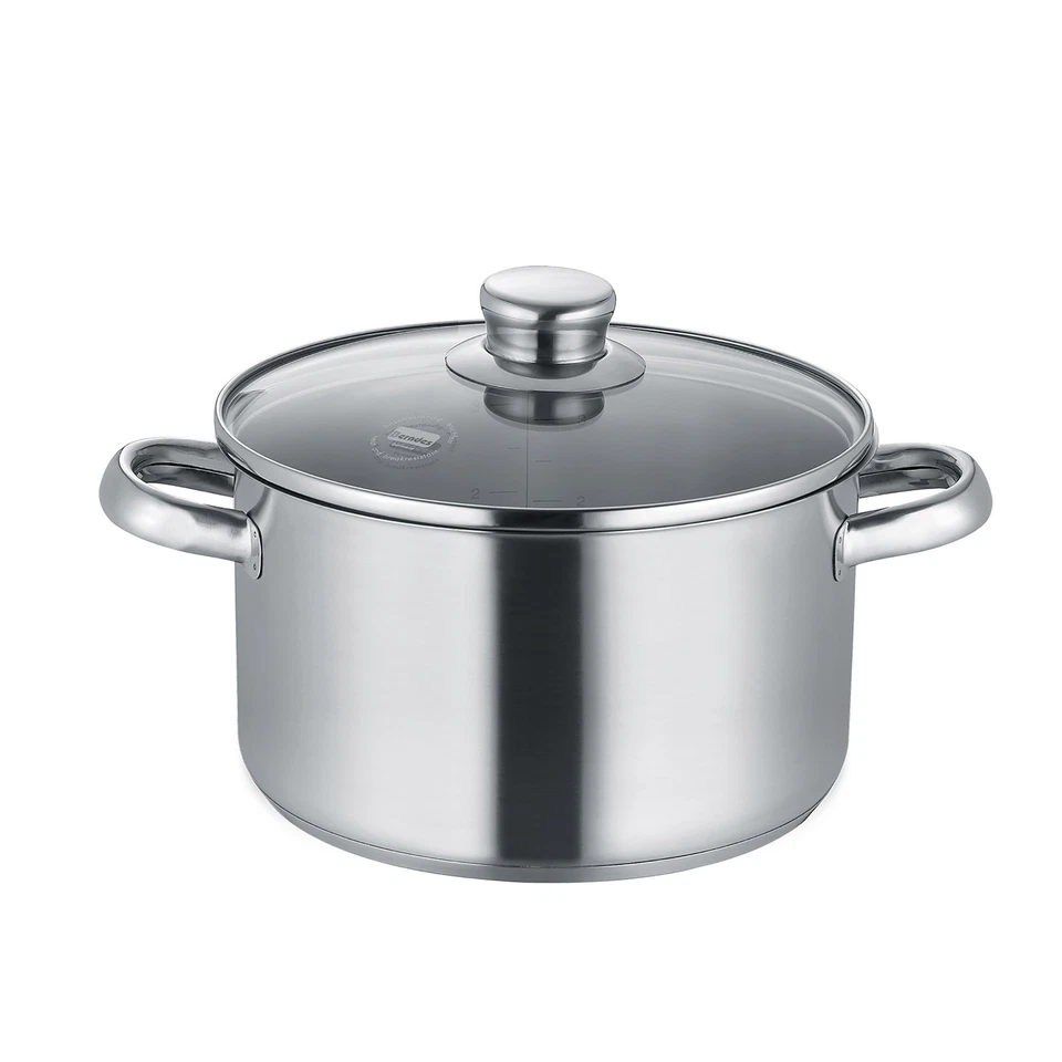 BERNDES Kochtopf Fleischtopf NEW ROMA 20 cm 3,6 Liter mit Glasdeckel - Bild 1 von 1