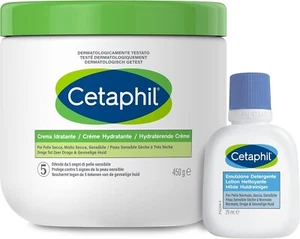 Cetaphil Crema Idratante Viso e Corpo, Senza Profumo, Formato 450g + Emulsione - Foto 1 di 7