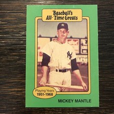 1987 Hygrade All-Time Greats Mickey Mantle Card #NNO New York Yankees