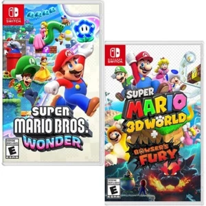Super Mario Bros. Wonder & Super Mario 3D World + Fury Switch New Game Bundle - Picture 1 of 5