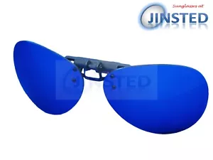 Riflettente Blu a Specchio con Clip Rovesciato IN Su Sole Pilota Telaio Paralume - Foto 1 di 3