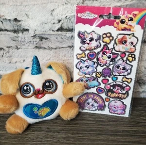 Zuru Regenbogenkörner Plüsch Einhorn Taco Bauch 6 Zoll Penny Mops Hund & Haustier Aufkleberbogen  - Bild 1 von 7