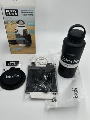 Bindle Puppy Pack Juego para Pasear Perros Sin Hassel: Botella, Manga, Correa, Cuenco para Perros Foto 1 de 4