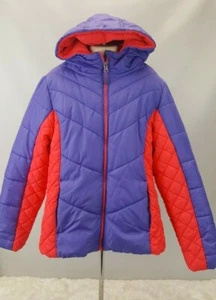 Slalom Ski Puffer Jacket Child Size Large 10-12 Pink Purple - Picture 1 of 10