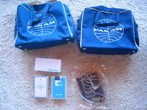 PAN AM Airline Flugbegleiter Handgepäck Reisetaschen + Karten + Kopfhörer REDUZIERT - Bild 1 von 13