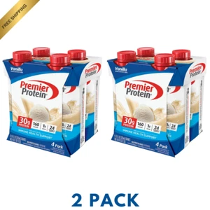 (2pack)Premier Protein Shake, Vanilla, 30g Protein, 11 fl oz, 4 Ct New - Picture 1 of 1