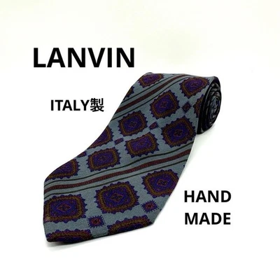 Lanvin Handmade Italian Silk Tie Classic Elegant 5102311 Used - Image 1 of 4