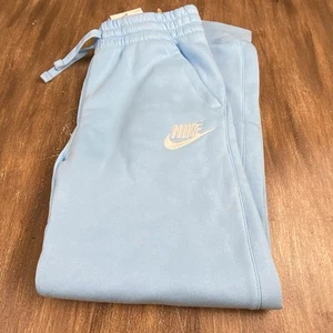 Nike Kid’s Drawstring Standard Fit Jogger Sweatpants L Large Light Blue - Picture 1 of 8