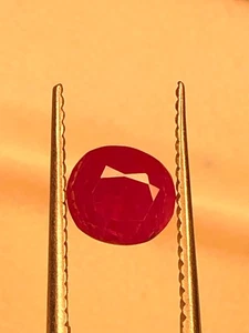 Rubí afgano genuino de 1,29 quilates | Piedra preciosa natural roja ardiente | Suelta de coleccionista - Imagen 1 de 5
