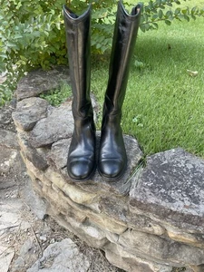 Frye Damengröße 7 B schwarze kniehohe modische Lederstiefel - Bild 1 von 15