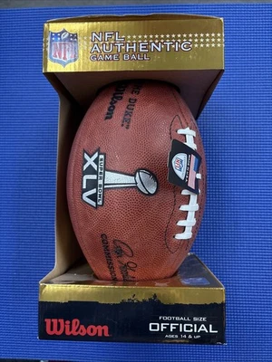 NFL Auténtico Wilson The Duke Juego Fútbol Super Bowl XLV Packers Steelers Nuevo con Etiquetas Foto 1 de 4