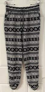 Pantalones al tobillo Charlotte Russe muy ligeros talla MED estampado batik fruncido @ - Imagen 1 de 11