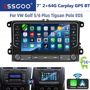 Für Golf 5 6 Plus Touran Caddy Jetta Autoradio Android 14 64GB Carplay GPS NAVI - Bild 1 von 17