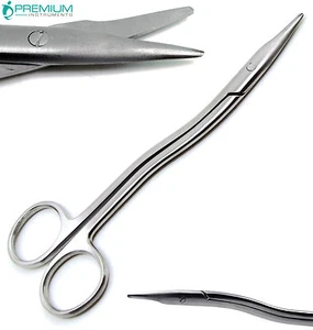 Premium Heath Scissors S-Curved 6.25" Tip 1.25" Surgical Medical New Instruments - Picture 1 of 4