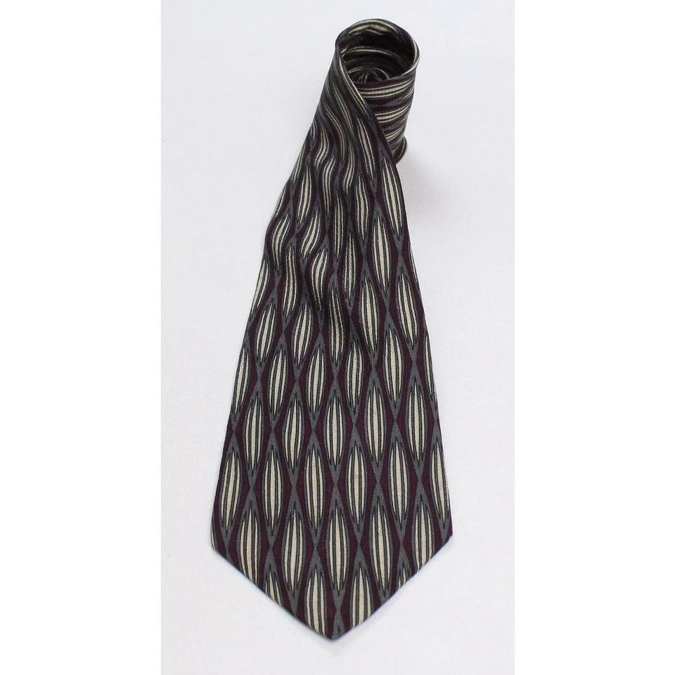 Corbata Bellini Para Hombres Seda Geométrica Regular Corbata Multicolor Gris Foto 1 de 3
