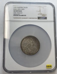 1721 Austria Taler NGC AU Details  - Picture 1 of 10