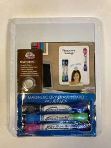Magnetic Dry Erase Board Board 8.5 X 10” With Markers The Board Dudes 13499ua - Picture 1 of 2
